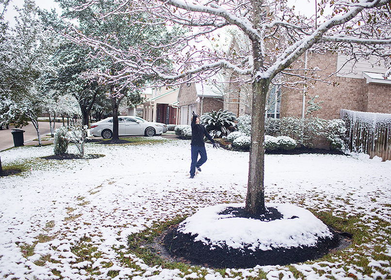 It snowed in Houston! 2017 Houston Snow